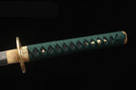 Authentic Clay Tempered T10 Steel Real Hamon Sharp Green Tiger Katana Sword