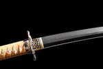 Handmade Orange Ray Skin Japanese Samurai Real TOP Japanese Choji Hamon Katana