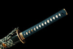 Top Japanese Hitatsura Hamon Katana Authentic Samurai Sword Razor Sharp Green