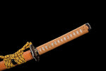 Handmade Orange Ray Skin Japanese Samurai Real TOP Japanese Choji Hamon Katana