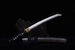 Authentic Japanese Tanto Sword Clay Tempered Folded Steel Sanmai Structure Sword