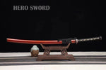 Top Japanese Hitatsura Hamon Katana Handmade Authentic Clay Tempered T10 Steel