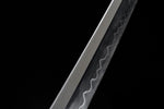 Japanese Nodachi Samurai Sword Katana T10 Steel Clay Tempered Hamon Blade #3075